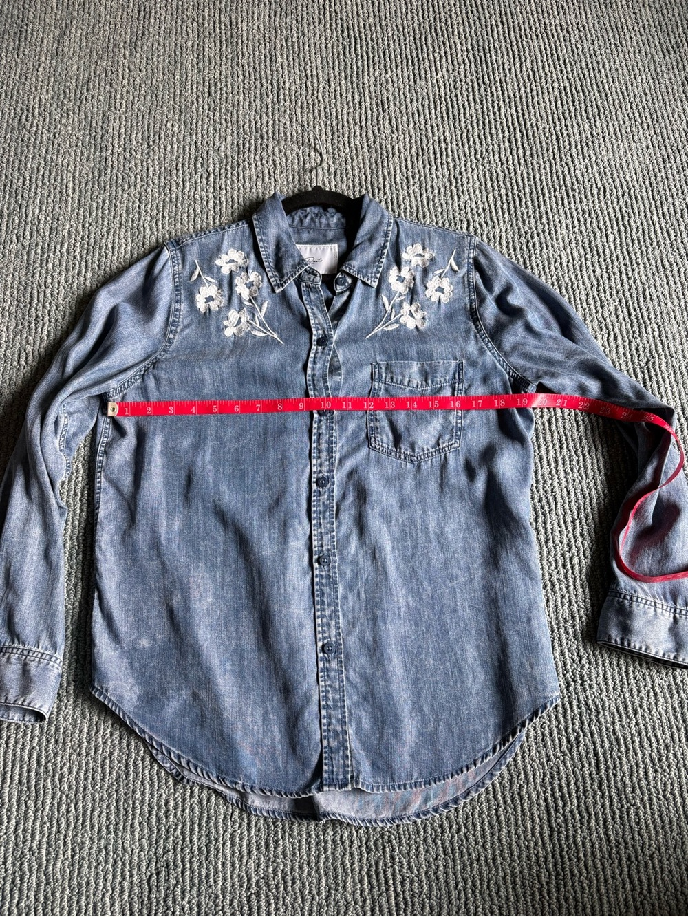 Rails Ingrid shirt Small denim with flowers - Picture 7 of 10